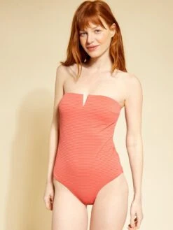 Bañador Con Aro En V En El Escote - Rojo Frambuesa -TrendyModa Ventas banador con aro en v en el escote rojo frambuesa zq266 2 frb6