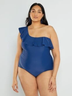 Bañador Con Volante - BEIGE -TrendyModa Ventas banador con volante beige adn22 1 frb3