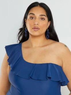 Bañador Con Volante - BEIGE -TrendyModa Ventas banador con volante beige adn22 1 frb5