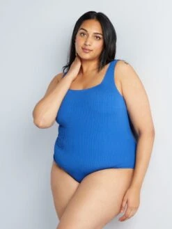 Bañador De Canalé 1 Pieza - AZUL