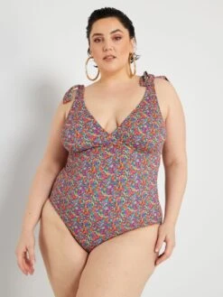 Bañador De Flores - AZUL