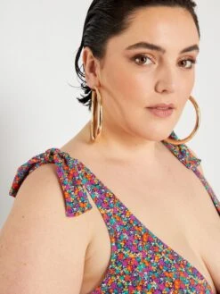 Bañador De Flores - AZUL -TrendyModa Ventas banador de flores azul zq165 1 frb4