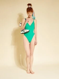 Bañador High Leg - Verde -TrendyModa Ventas banador high leg verde zq217 3 frb5