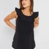 Blusa Con Bordado De Premamá - Negro -TrendyModa Ventas blusa con bordado de premama negro zr347 3 frb1