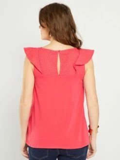 Blusa Con Bordado De Premamá - Rosa -TrendyModa Ventas blusa con bordado de premama rosa zr347 4 frb3