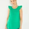 Blusa Con Bordado De Premamá - Verde -TrendyModa Ventas blusa con bordado de premama verde zr347 5 frb1