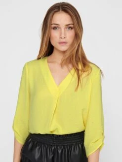 Blusa Con Escote De Pico 'JDY' - AMARILLO