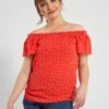 Blusa Con Estampado - Fácil De Poner - ROJO -TrendyModa Ventas blusa con estampado facil de poner rojo acb13 1 frb1