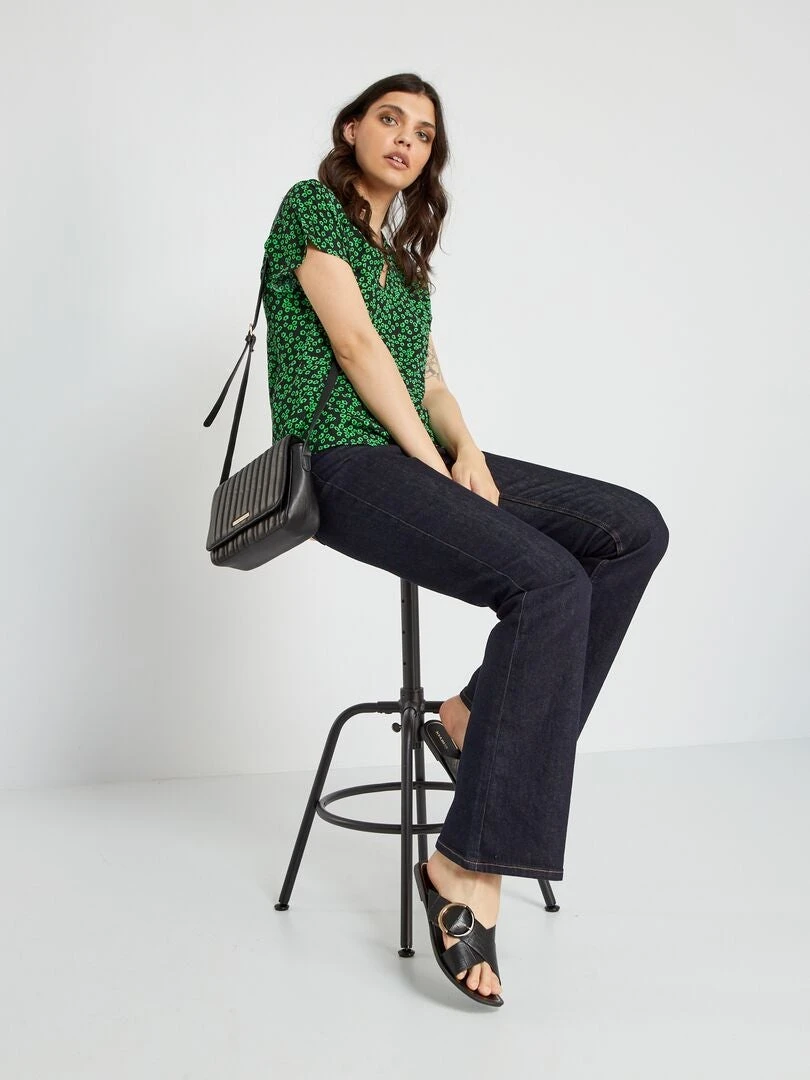 Blusa Con Estampado 'JDY' - VERDE 4 Blusa Con Estampado 'JDY' - VERDE - Imagen 2