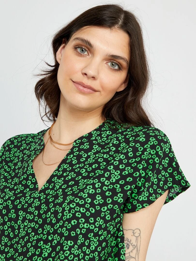 Blusa Con Estampado 'JDY' - VERDE 5 Blusa Con Estampado 'JDY' - VERDE - Imagen 3