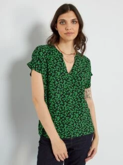 Blusa Con Estampado 'JDY' - VERDE 11 Blusa Con Estampado 'JDY' - VERDE -TrendyModa Ventas blusa con estampado jdy verde zq391 1 frb5