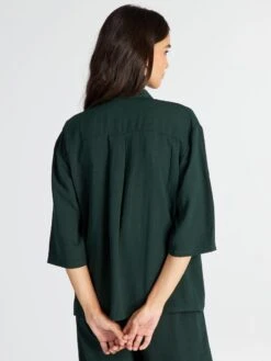 Blusa Con Manga Ancha 3/4 'JDY' - VERDE -TrendyModa Ventas blusa con manga ancha 34 jdy verde atz46 2 frb3