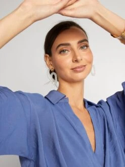 Blusa Corta De Manga Corta - AS AZUL 9 Blusa Corta De Manga Corta - AS AZUL -TrendyModa Ventas blusa corta de manga corta as azul azz33 1 frb4