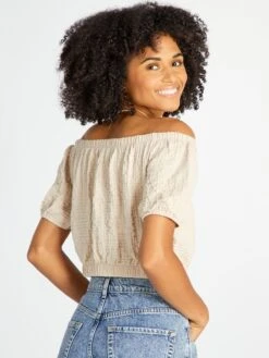 Blusa Cropped - Beige -TrendyModa Ventas blusa cropped beige aul18 2 frb3