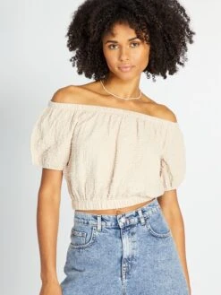 Blusa Cropped - Beige -TrendyModa Ventas blusa cropped beige aul18 2 frb4