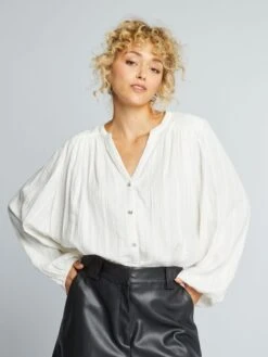 Blusa De Doble Gasa De Algodón - COCO_MI