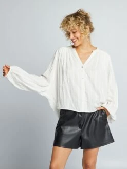 Blusa De Doble Gasa De Algodón - COCO_MI -TrendyModa Ventas blusa de doble gasa de algodon cocomi axn31 1 frb4