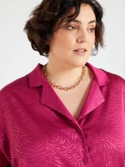 Blusa De Efecto Satinado De Cebra - ROSA 8 Blusa De Efecto Satinado De Cebra - ROSA -TrendyModa Ventas blusa de efecto satinado de cebra rosa ahz34 1 frb3