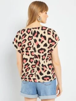 Blusa De Flores 'JDY' - BEIGE/ROSA -TrendyModa Ventas blusa de flores jdy beigerosa zb016 8 frb3