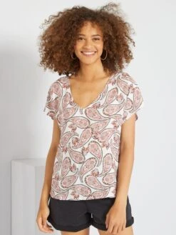 Blusa De Flores 'JDY' - BLANCO