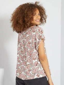 Blusa De Flores 'JDY' - BLANCO -TrendyModa Ventas blusa de flores jdy blanco zb016 1 frb3