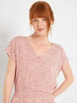 Blusa De Flores 'JDY' - NARANJA