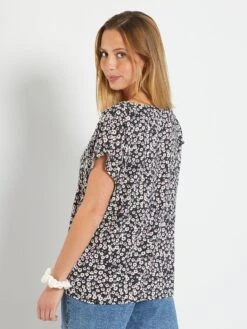 Blusa De Flores 'JDY' - NEGRO 8 Blusa De Flores 'JDY' - NEGRO -TrendyModa Ventas blusa de flores jdy negro zb016 3 frb3