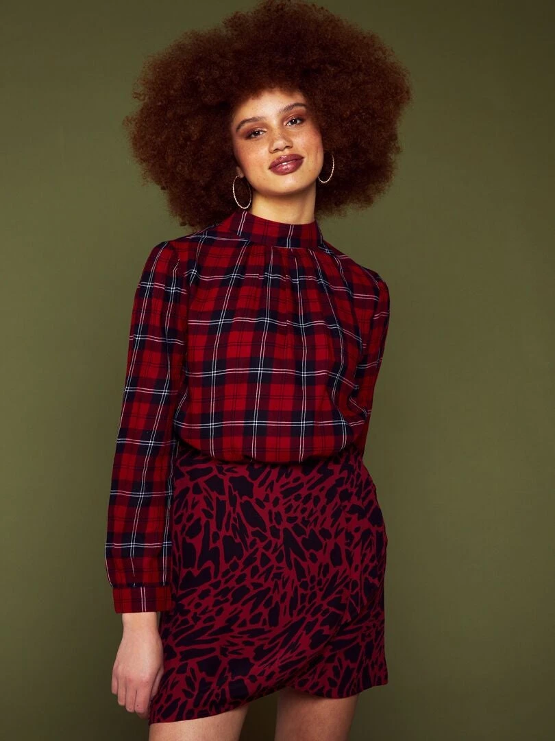 Blusa De Franela De Cuadros - ROJO 3 Blusa De Franela De Cuadros - ROJO