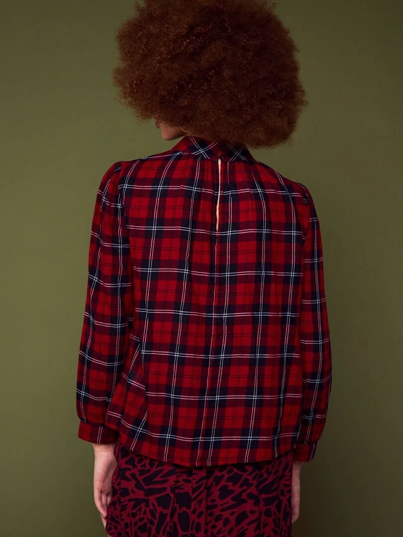 Blusa De Franela De Cuadros - ROJO 5 Blusa De Franela De Cuadros - ROJO - Imagen 3