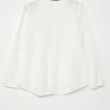 Blusa De Gasa De Algodón - Blanco -TrendyModa Ventas blusa de gasa de algodon blanco ajp42 1 frb1