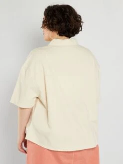 Blusa De Manga Corta - BEIGE -TrendyModa Ventas blusa de manga corta beige ady56 1 frb4