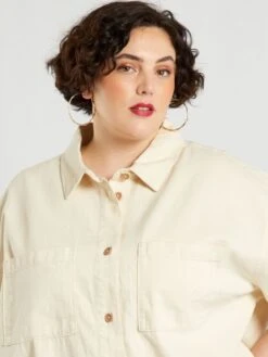 Blusa De Manga Corta - BEIGE -TrendyModa Ventas blusa de manga corta beige ady56 1 frb5