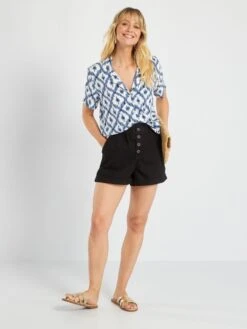 Blusa De Manga Corta 'JDY' - Ikat