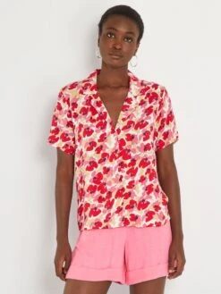 Blusa De Manga Corta 'JDY' - ROSA -TrendyModa Ventas blusa de manga corta jdy rosa ais66 2 frb4