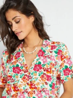 Blusa De Manga Corta 'JDY' - ROSA -TrendyModa Ventas blusa de manga corta jdy rosa ais66 2 frb5