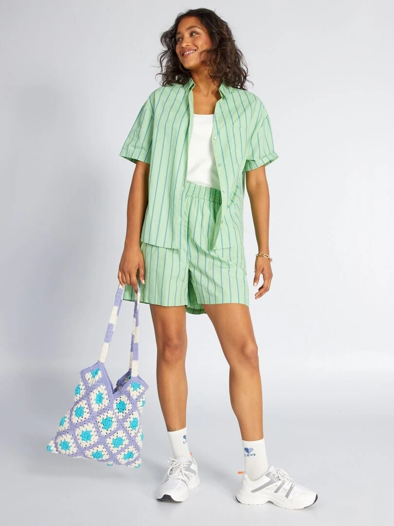 Blusa De Popelina - AZUL 3 Blusa De Popelina - AZUL