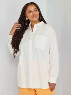 Blusa De Popelina - BLANCO -TrendyModa Ventas blusa de popelina blanco aeb15 1 frb3