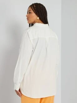 Blusa De Popelina - BLANCO -TrendyModa Ventas blusa de popelina blanco aeb15 1 frb4