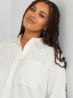 Blusa De Popelina - BLANCO -TrendyModa Ventas blusa de popelina blanco aeb15 1 frb5