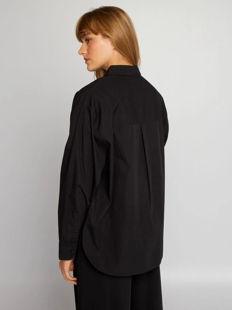 Blusa De Popelina - Negro 6 Blusa De Popelina - Negro - Imagen 4