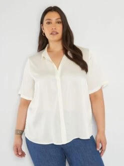Blusa De Raso - BLANCO 8 Blusa De Raso - BLANCO -TrendyModa Ventas blusa de raso blanco ajl18 2 frb3