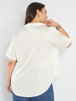 Blusa De Raso - BLANCO 9 Blusa De Raso - BLANCO -TrendyModa Ventas blusa de raso blanco ajl18 2 frb4