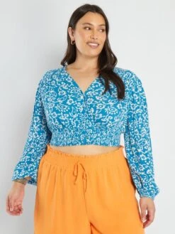 Blusa Estampada - AZUL -TrendyModa Ventas blusa estampada azul ana06 1 frb3