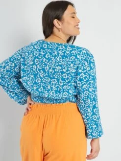 Blusa Estampada - AZUL -TrendyModa Ventas blusa estampada azul ana06 1 frb4
