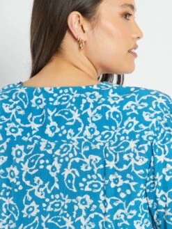 Blusa Estampada - AZUL -TrendyModa Ventas blusa estampada azul ana06 1 frb5