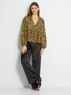 Blusa Estampada - BEIGE