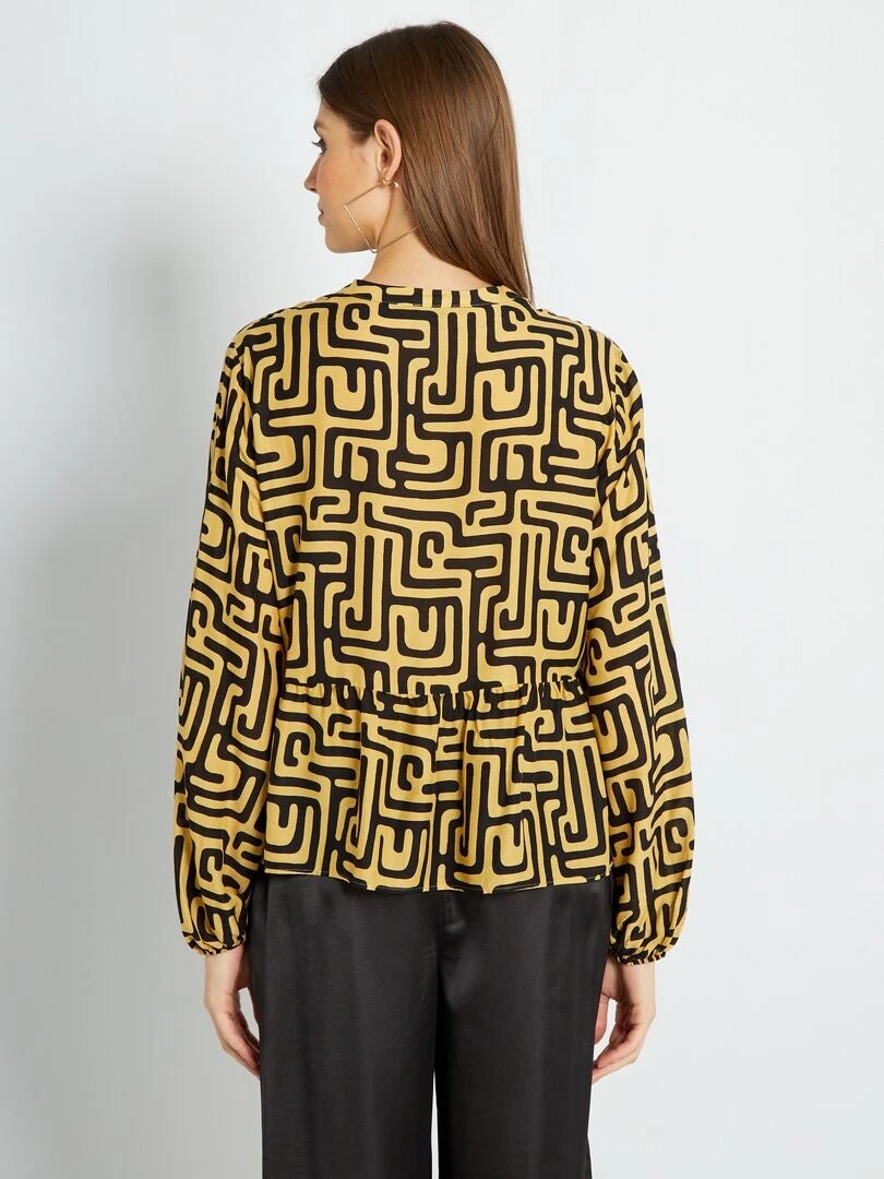 Blusa Estampada - BEIGE 5 Blusa Estampada - BEIGE - Imagen 3