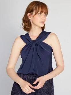 Blusa Ligera Sin Mangas - AZUL