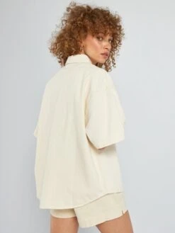 Blusa Lisa - 2 Bolsillos - BEIGE -TrendyModa Ventas blusa lisa 2 bolsillos beige acr61 1 frb3