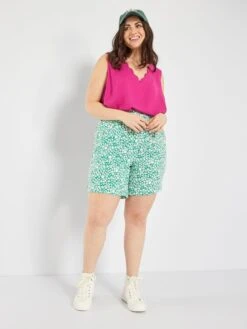 Blusa Lisa Con Cuello De Fantasía - Rosa